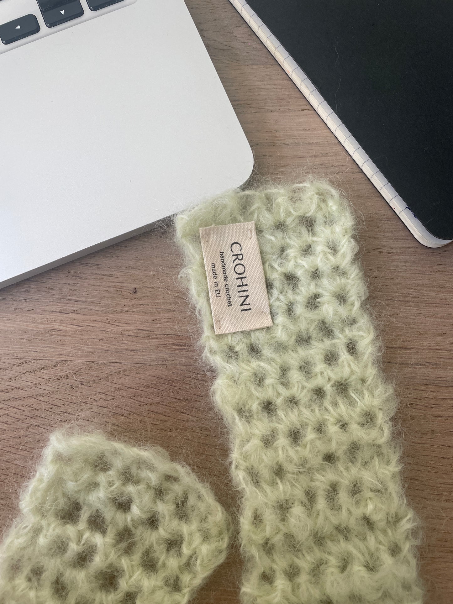 LIME Alpaca Scarf l Handmade