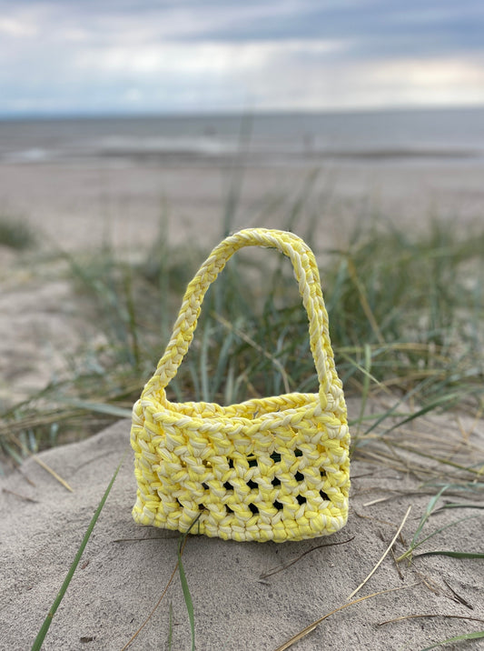 Pastel Yellow Crochet Bag - Mini TOM Bag