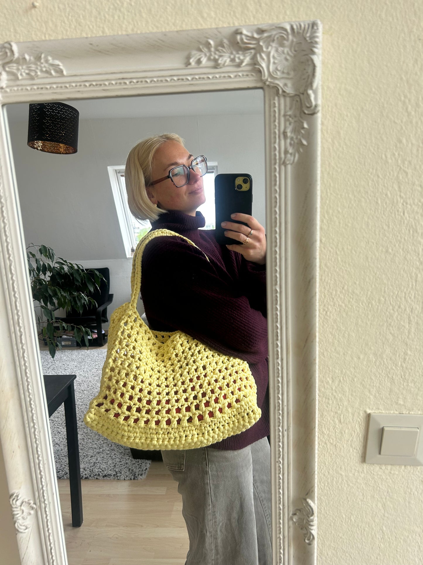 Butter Yellow Crochet Bag - BEACH PLEASE