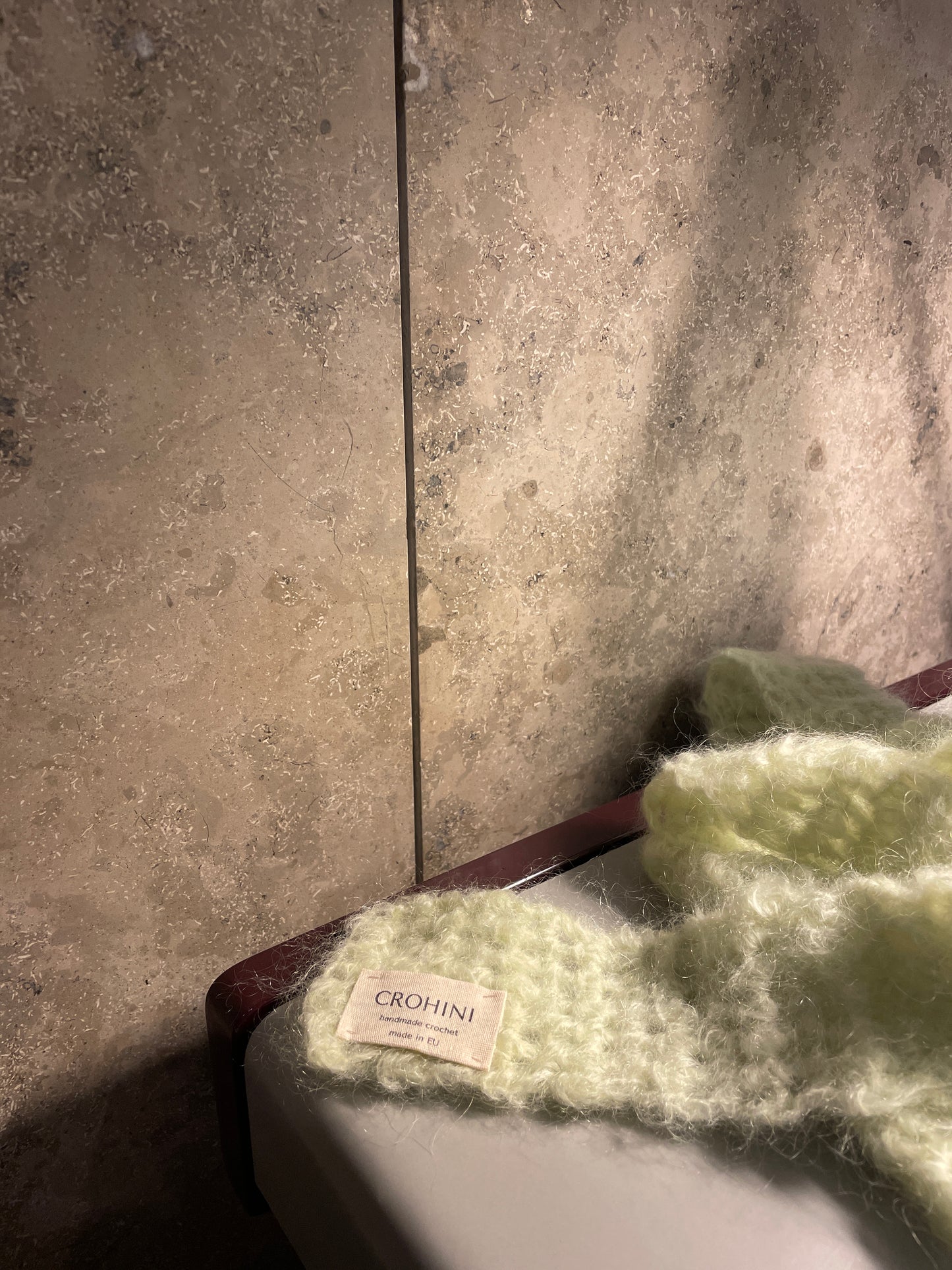 LIME Alpaca Scarf l Handmade