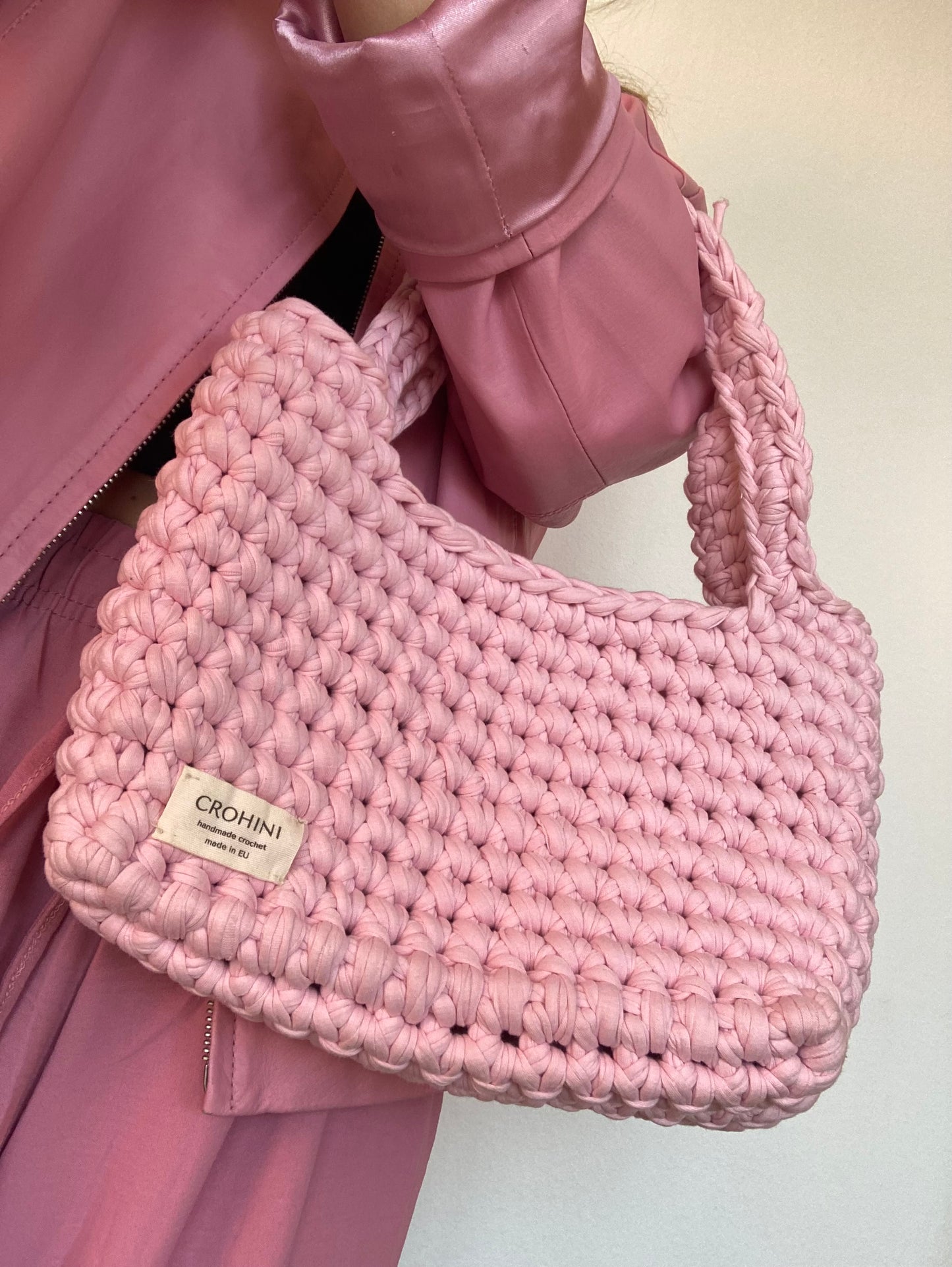 Medium DIANA Baby Pink Crochet Bag | Handmade | Gehäkelte Tasche
