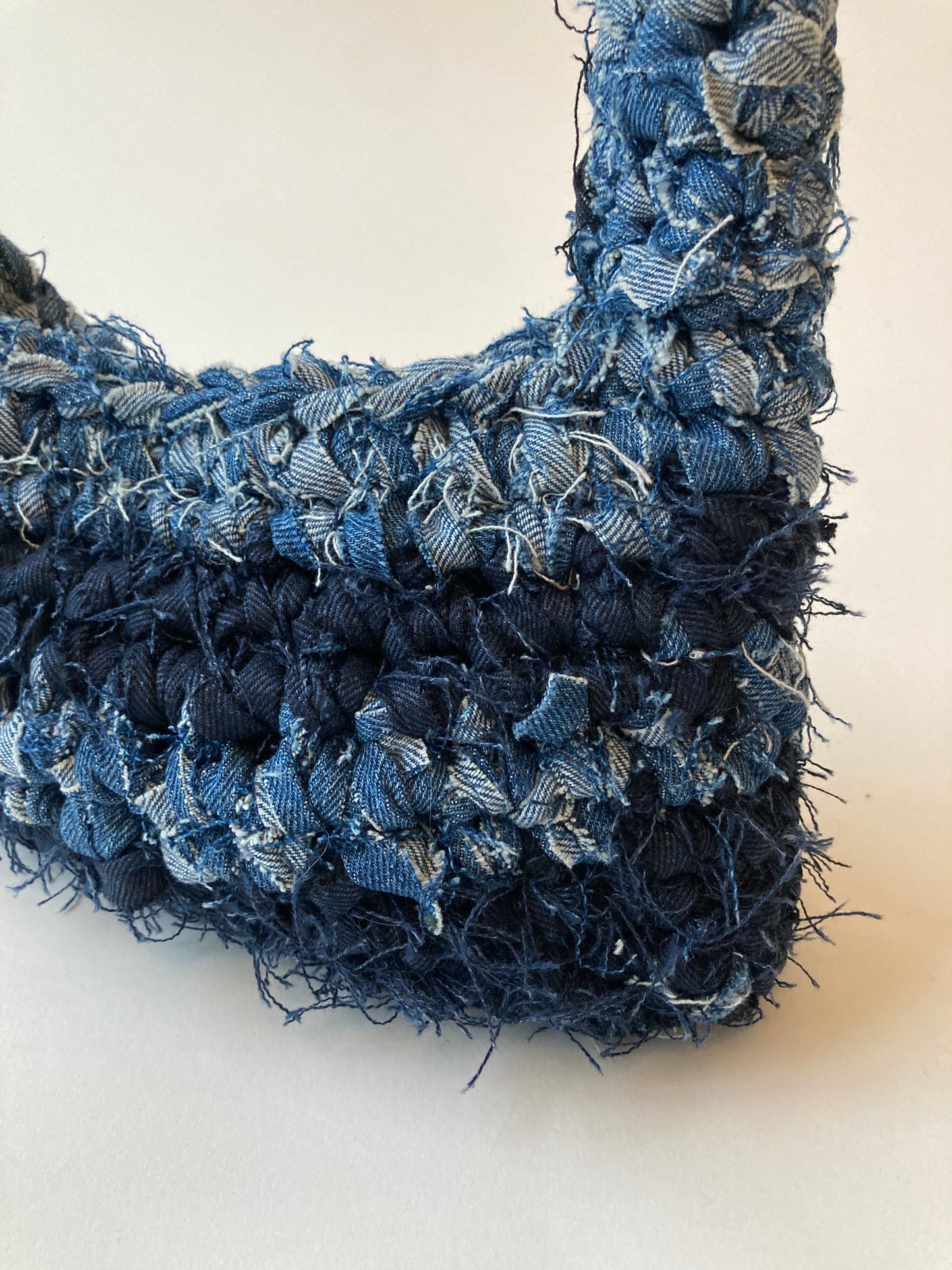 crochet denim bag