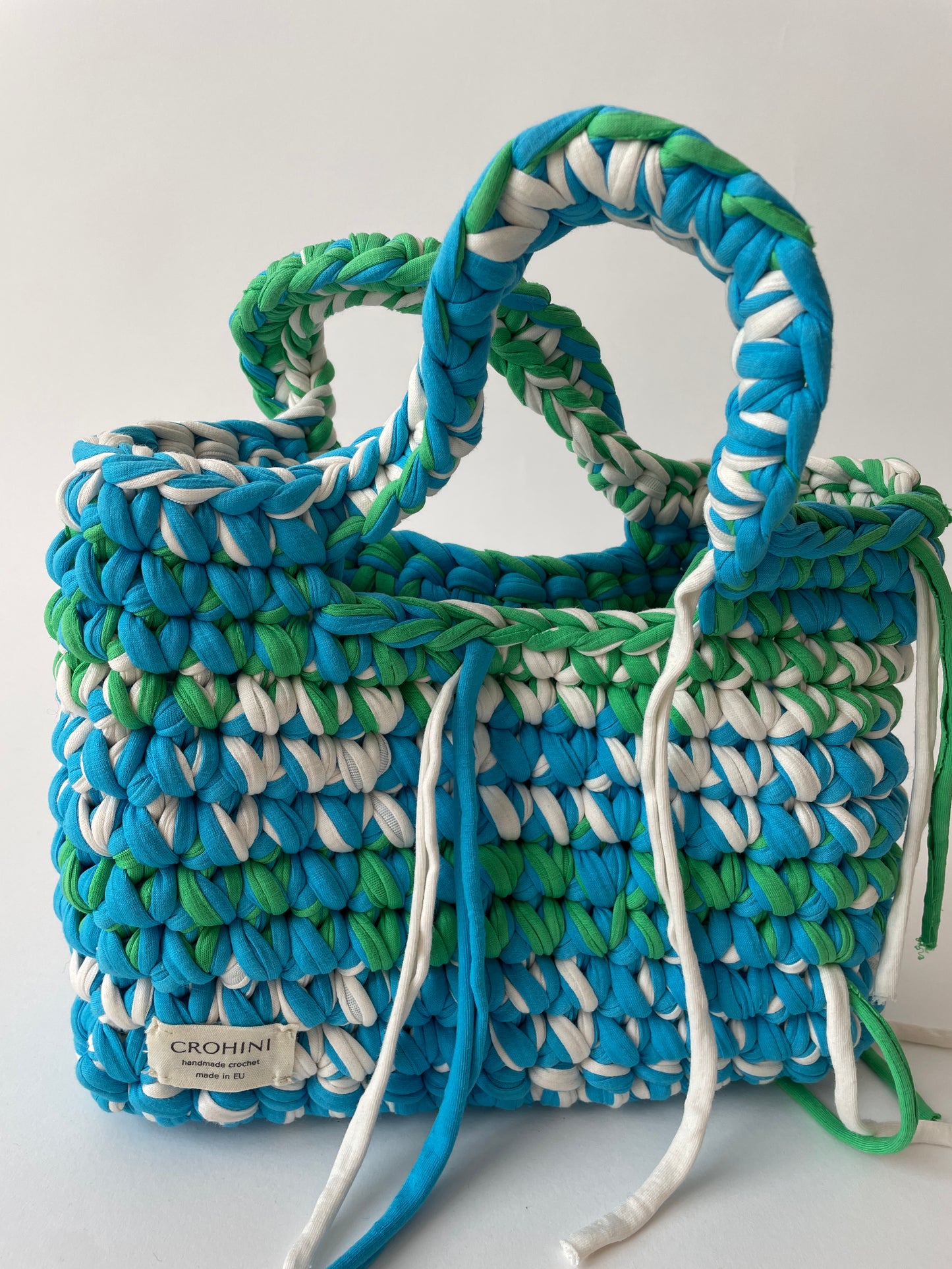Green and Blue DIANA Crochet Bag - Medium