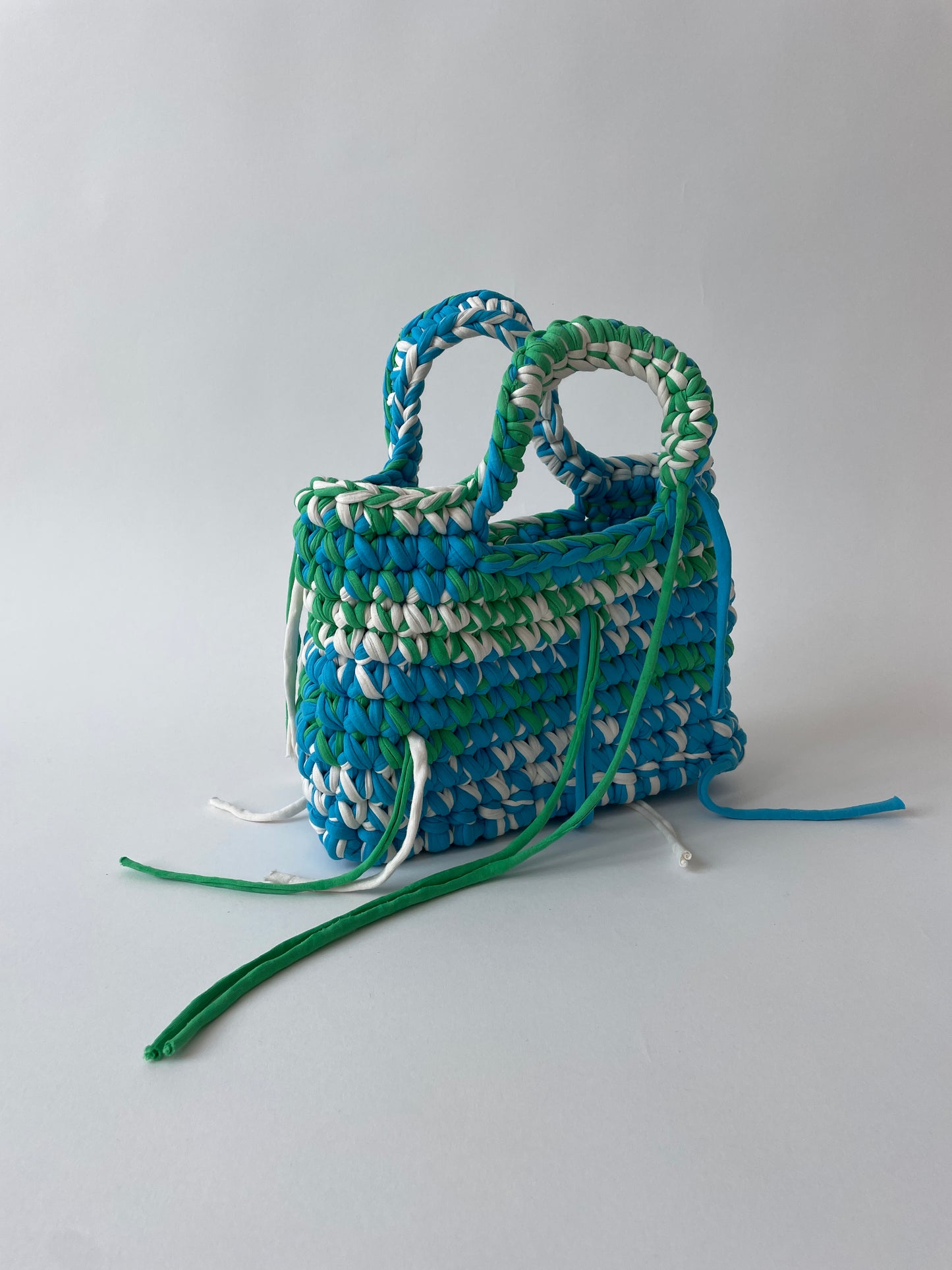 Green and Blue DIANA Crochet Bag - Medium