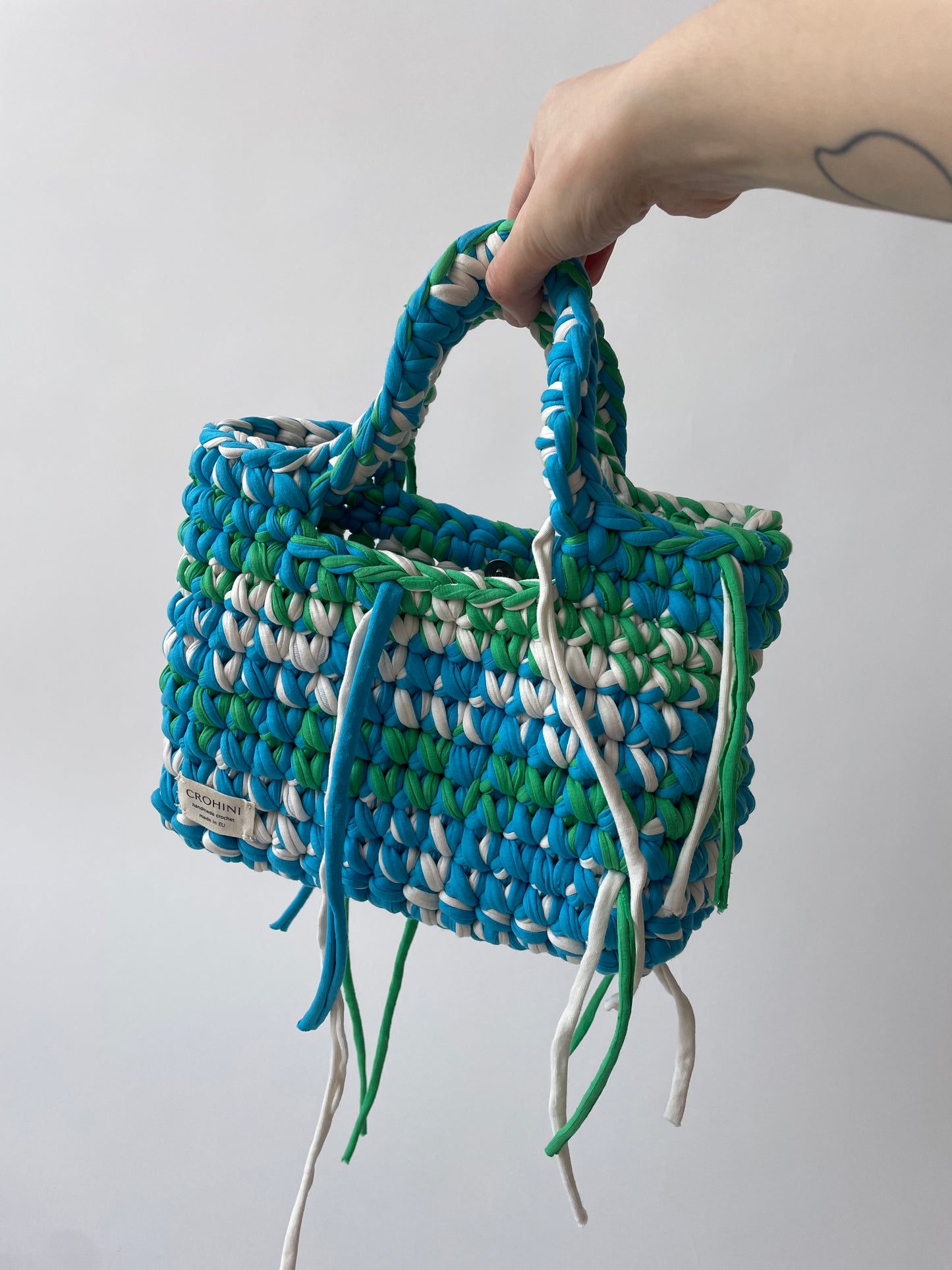 Green and Blue DIANA Crochet Bag - Medium
