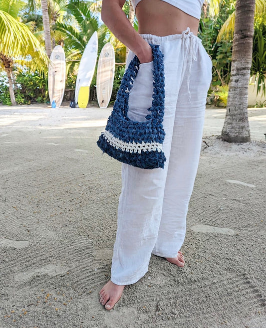 Up-cycled Blue Denim Bag - Small LIINA