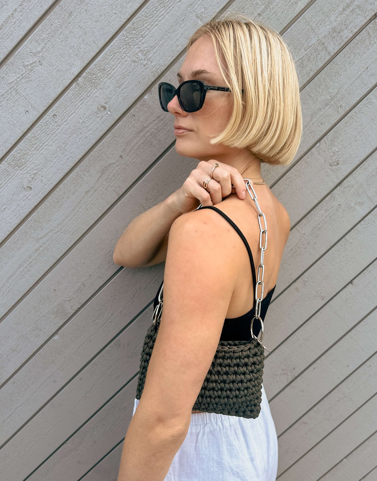 Olive Green Crochet Bag - Mini JOE