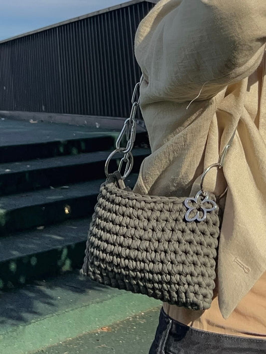 Olive Green Crochet Bag - Mini JOE