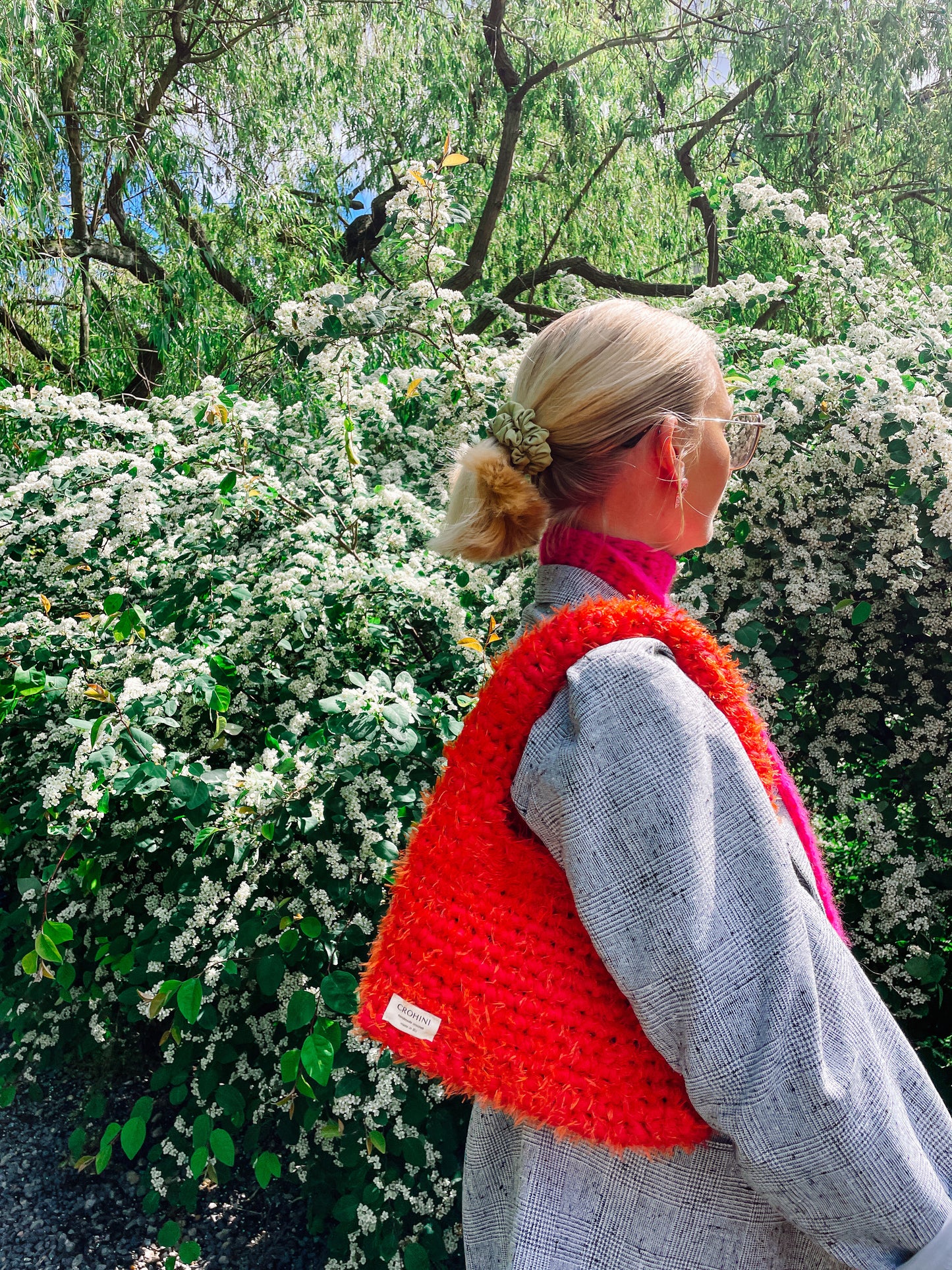 Fluffy Orange Crochet Bag | LIINA