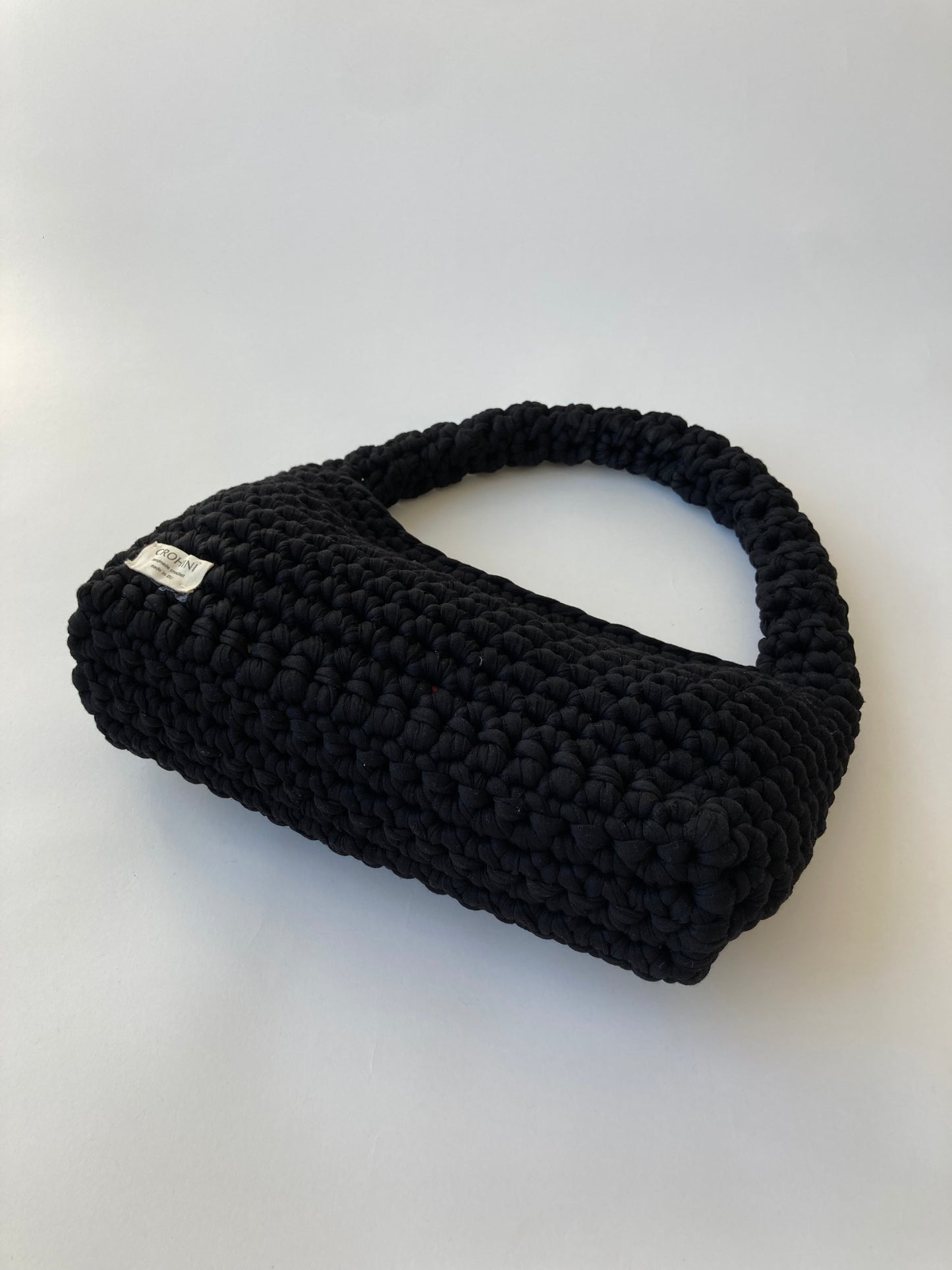 Large Classic LIINA Black Crochet Bag