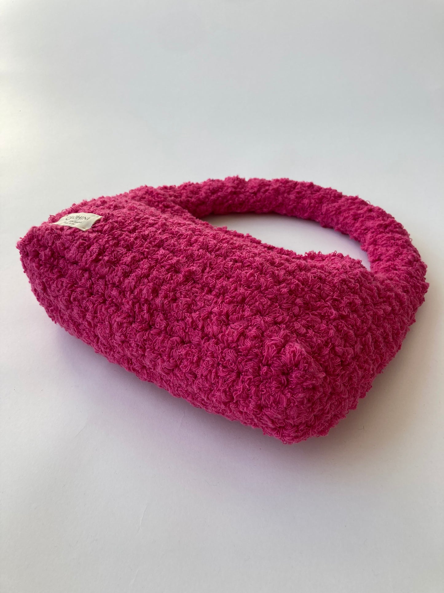 Hot Pink Crochet Bag - Medium LIINA - Towel