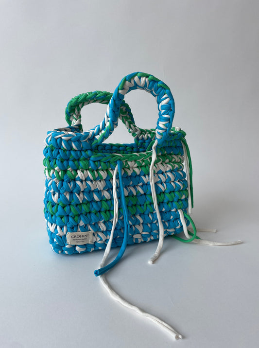 Green and Blue DIANA Crochet Bag - Medium