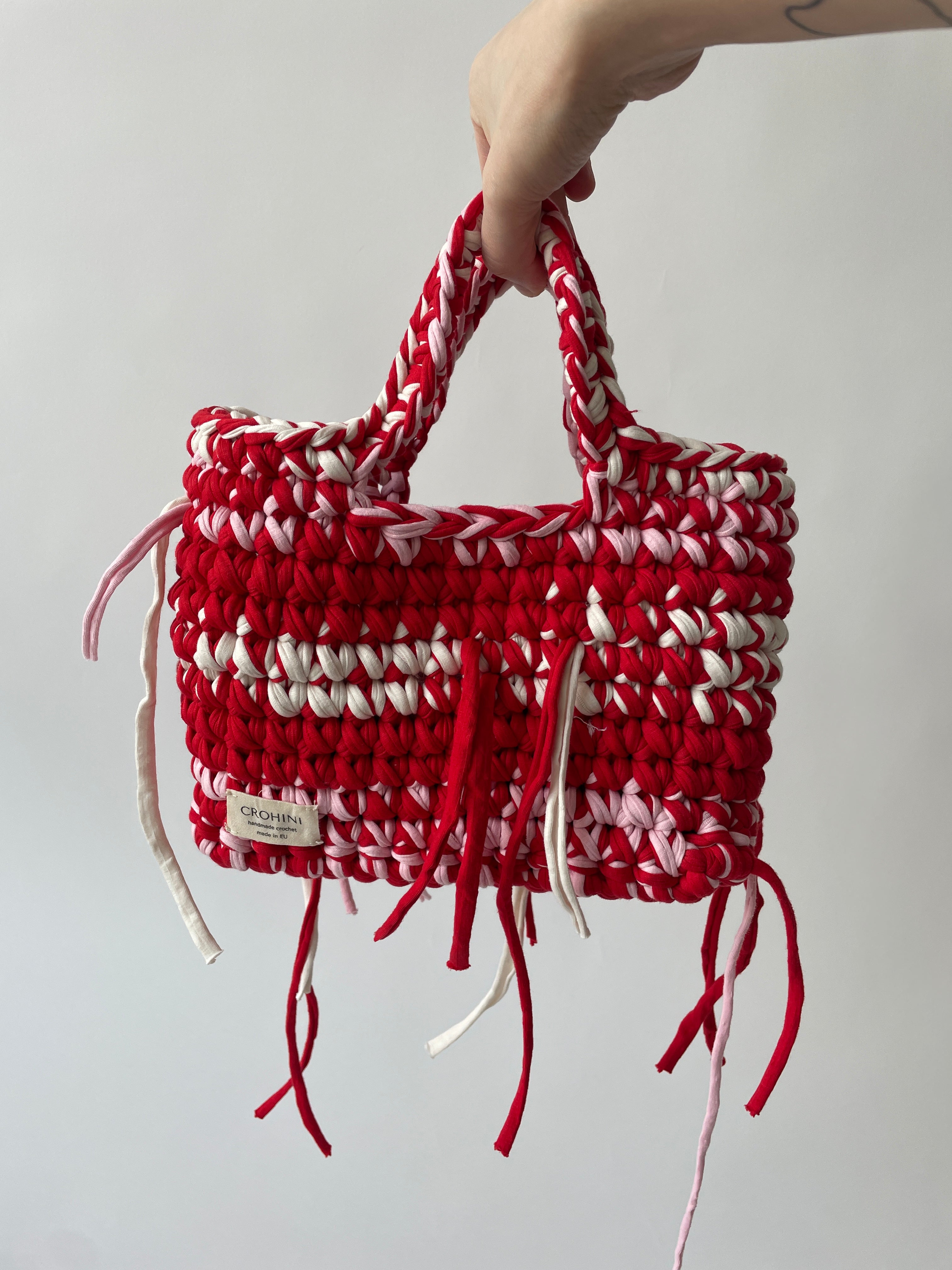 Handmade Red Crochet Bag DIANA CROHINI Handmade Red Crochet Bag DIANA CROHINI