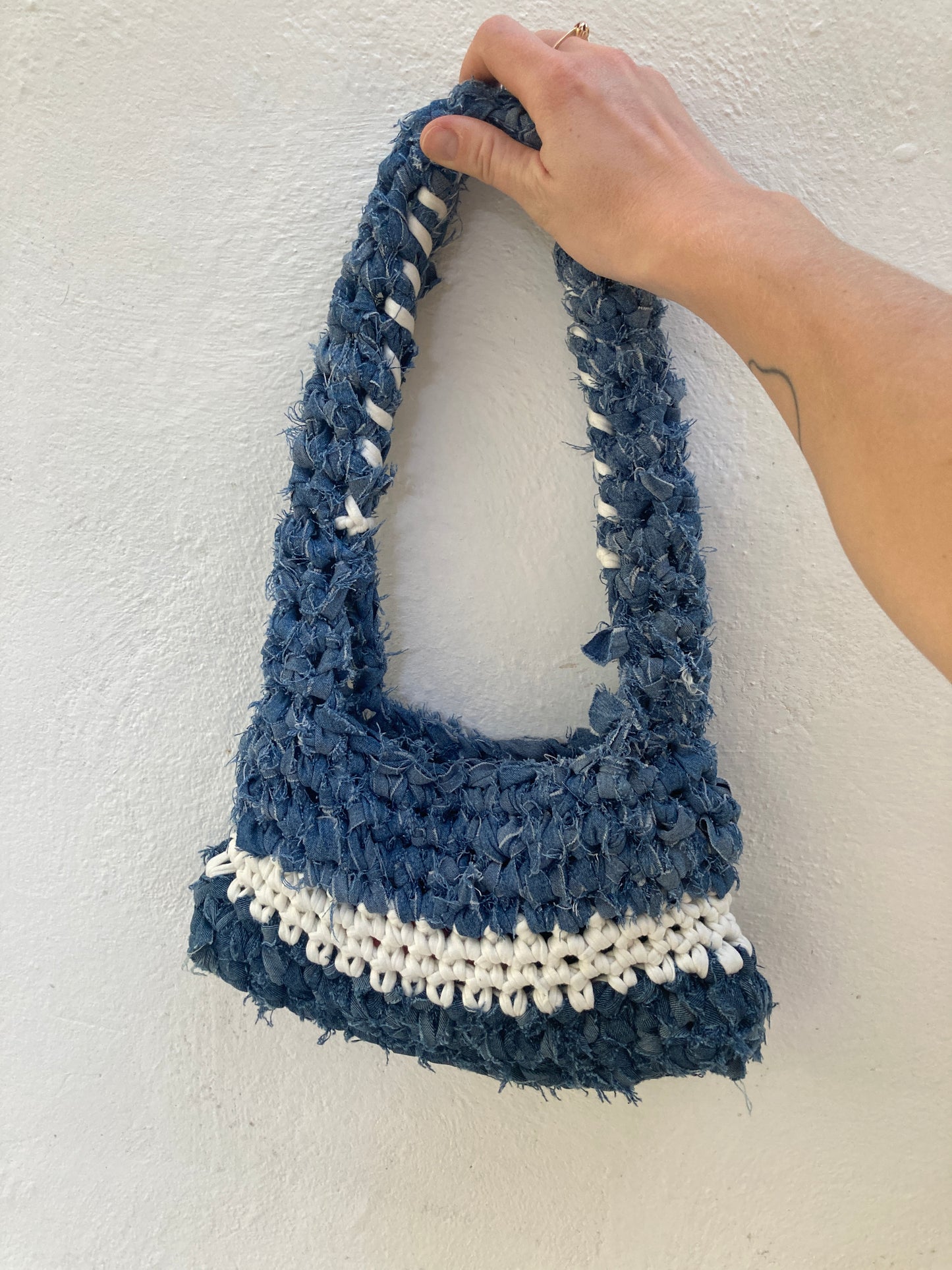 Up-cycled Blue Denim Bag - Small LIINA