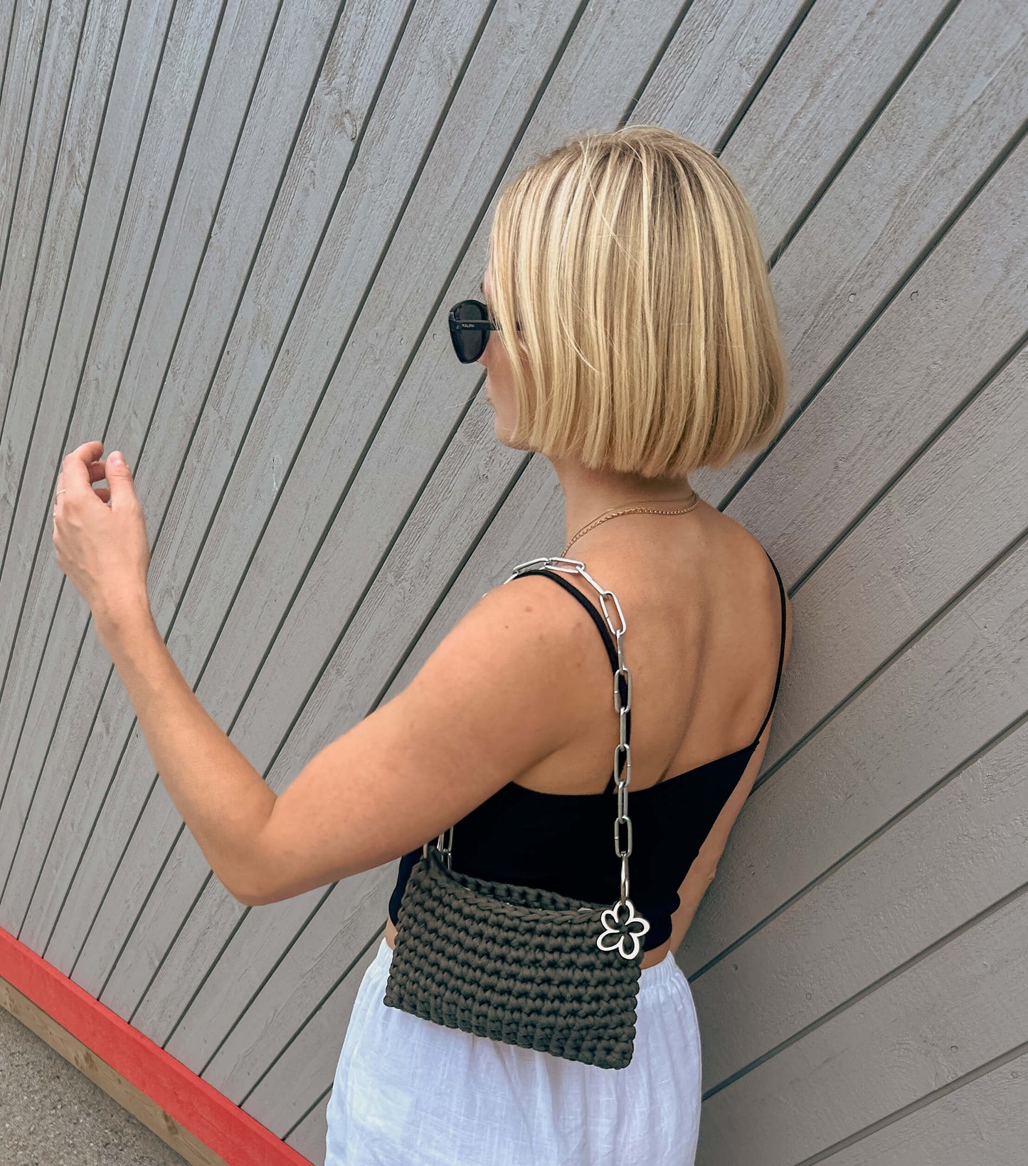 Olive Green Crochet Bag - Mini JOE