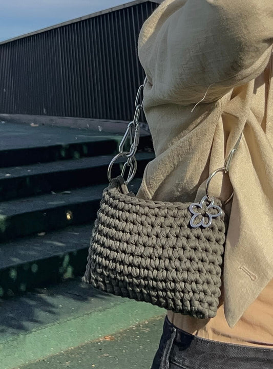 Olive Green Crochet Bag - Mini JOE