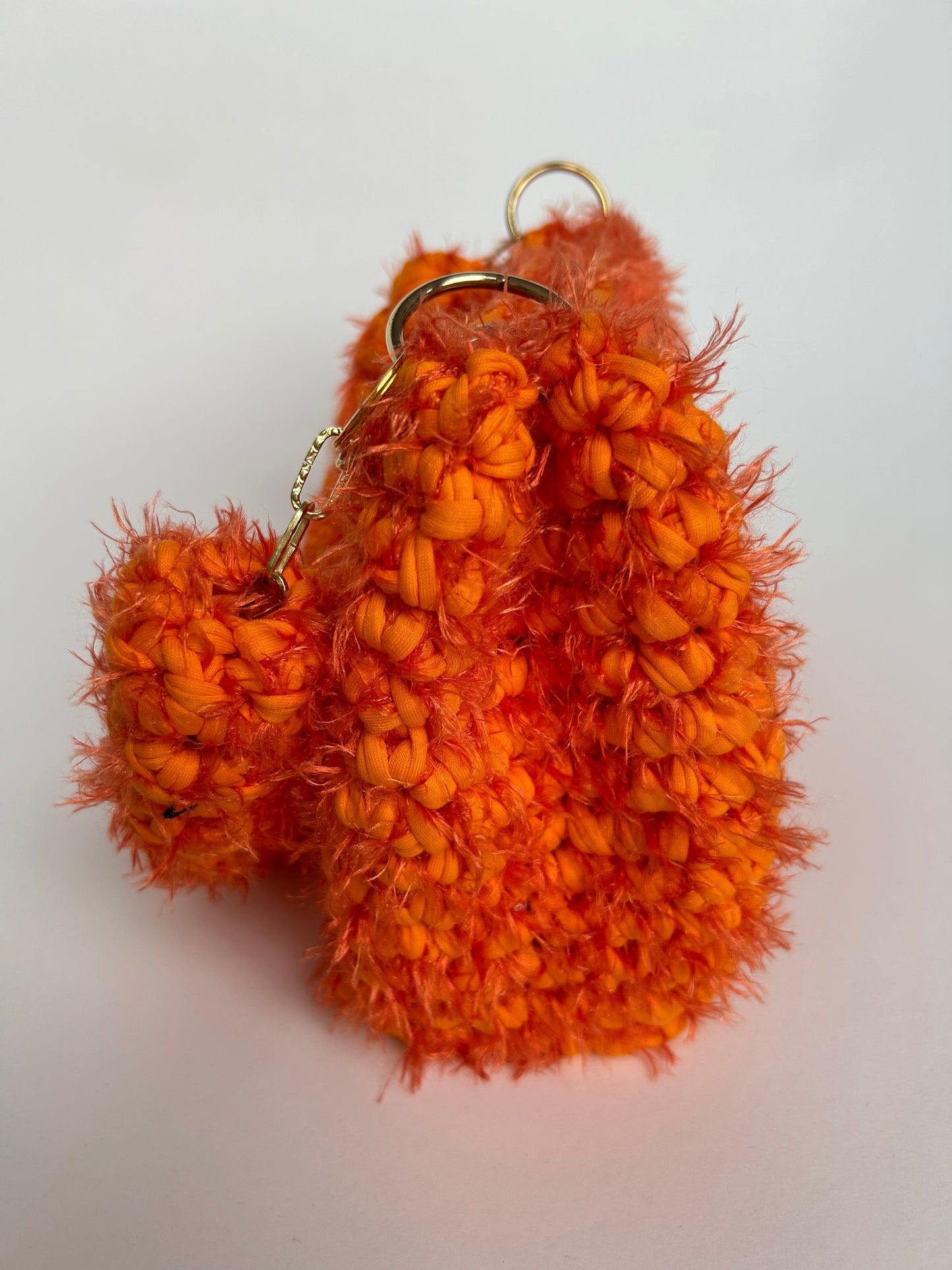 Fluffy Orange Crochet Bag - Medium JOE