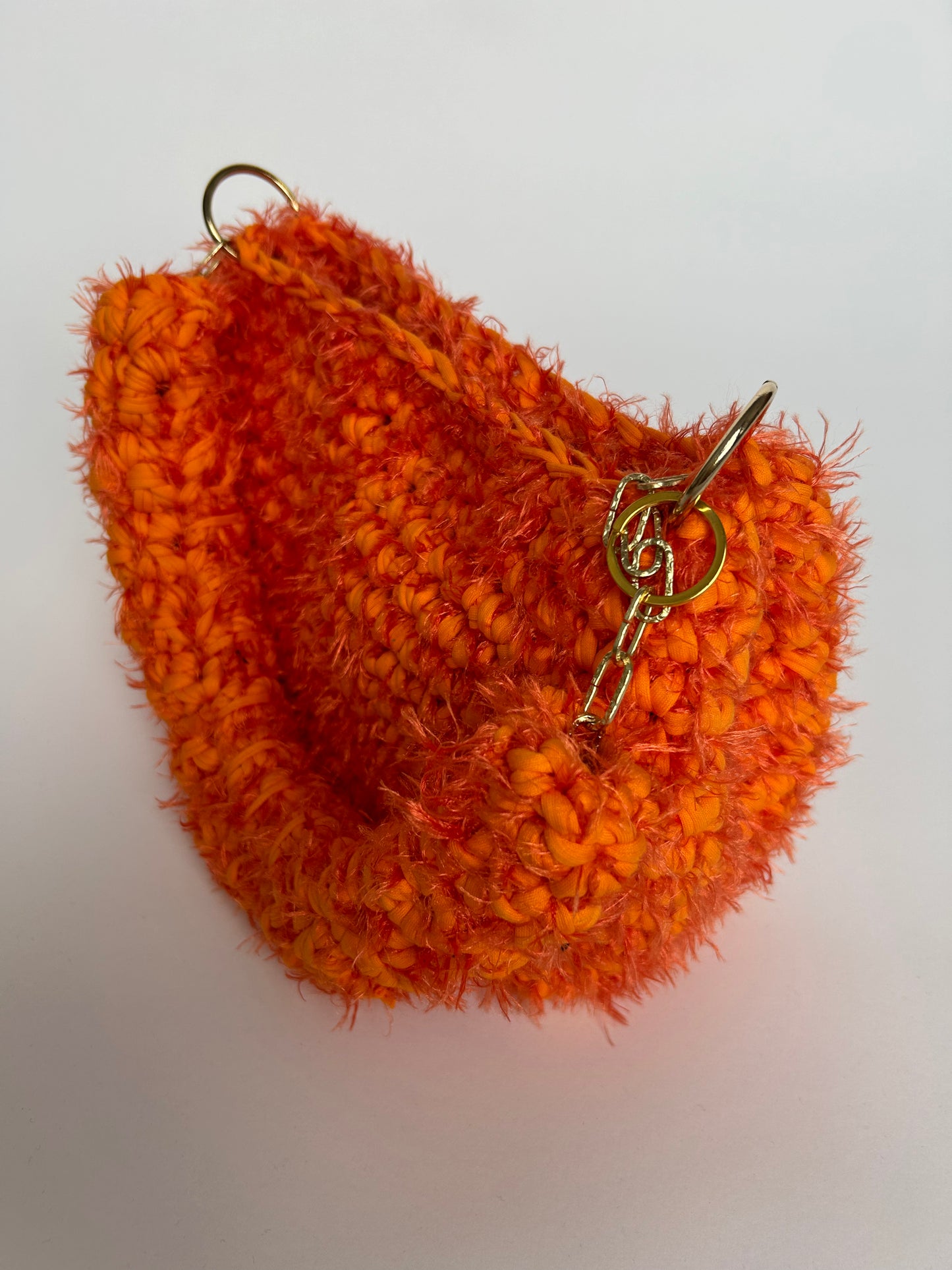 Fluffy Orange Crochet Bag - Medium JOE