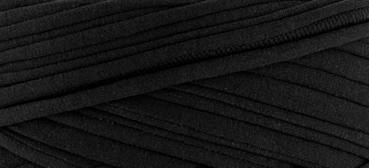 Black Tshirt Yarn - Recycled