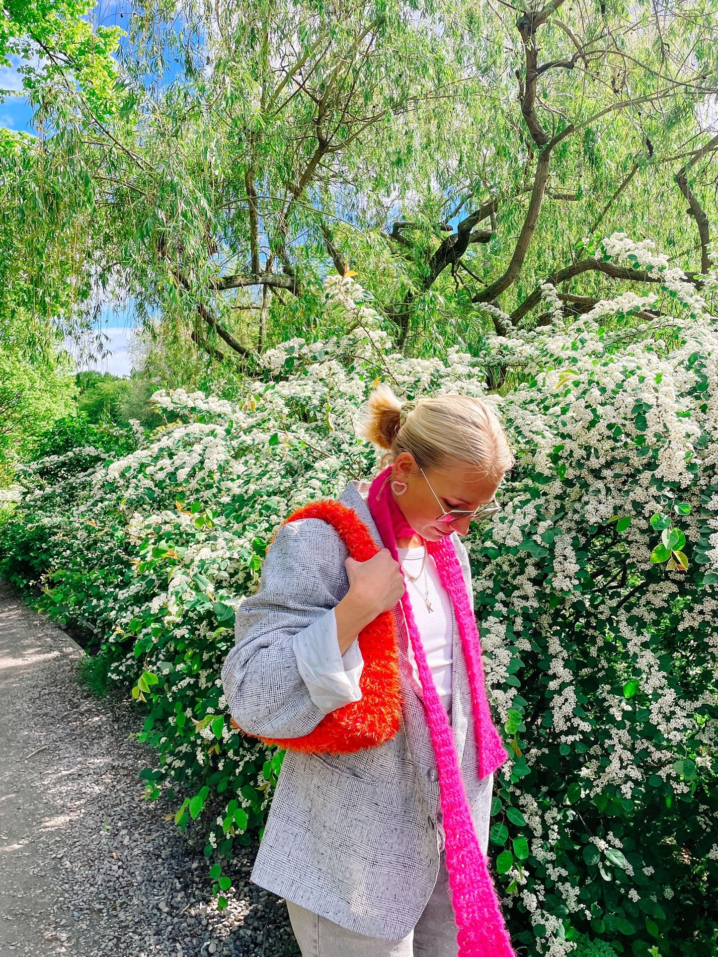 Fluffy Orange Crochet Bag | LIINA